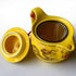 Teapot 12oz Chinese King Yellow Porcelain Flying Two Dragon Game Bead Sea Stainless Mash Infuser for Loose Tea (Yellow Golden dragon)