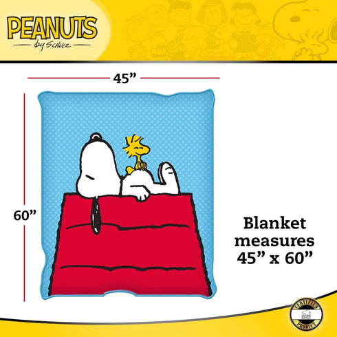 Silver Buffalo Peanuts Snoopy Micro-Plush Throw Blanket, 45 x 60 Inches