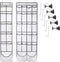 Over The Door Shoe Organizer ULG 22 Pockets Shoe Holder & 12 Mesh Pockets Hanging Shoe Holder Hanger Hanging Shoe Organizer with 3 Adjustable Metal Hooks