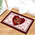 ALAGEO Valentine's Day Doormat Red Love Heart with Rose Flowers Entrance Mat Be Mine Farmhouse Buffalo Plaid Valentine Decorative Floor Mat Non Slip Washable Welcome Mats for Home Decor