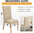 Dining Room Chair Covers Stretch Polyester Parsons Chair Slipcover Removable Washable Kitchen Chair Protector for Dining Room Hotel Set of 4 (Beige)