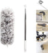 AINAAN 33"-100" Ceiling Fan with Stainless Steel Extension Long Extendable Pole Washable Bendable for Cleaning, High Cobweb Wall Dusting Wet, Interior Roof
