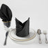 Cloth Napkins 17x17 inch 25 Packs Washable Polyester Dinner Napkins Soft Table Napkins for Wedding Party Dining Banquet(Black,25PCS)