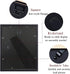 Decort 11x14 Picture Frame Set of 4 - Made to Display Pictures 8x10 with Mat or 11x14 Without Mat - Wide Molding - Pre-Installed Wall Mounting Hardware, Black