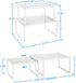 2 Pack- Simple Trending Cabinet Shelf Organizer, Kitchen Counter Shelf Rack for Pantry Organization, Expandable Stackable, White