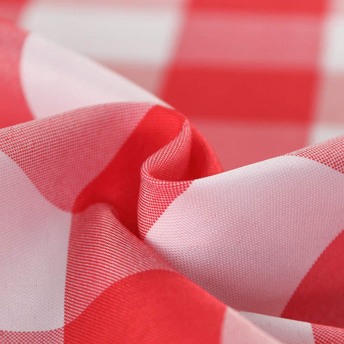 Hiasan Semi Sheer Tier and Valance Curtains Set Light Filtering Buffalo Checkered Kitchen Curtains, Red, Set of 3 Pieces