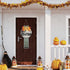 TURNMEON 10 LED Lighted Fall Welcome Sign Wreath for Front Door,Maple Leaves Wooden Hanging Sign Battery Operated Autumn Harvest Thanksgiving Fall Decoration Wall Porch Indoor Outdoor Home(Warm White)
