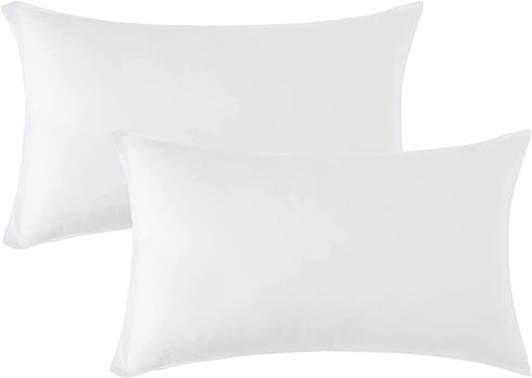 MIULEE Set of 2 Throw Pillow Inserts, Hypoallergenic Stuffer Pillow Inserts Decorative Rectangle Premium Sham Pillow Forms for Sofa Couch Bed 12x20 Inch