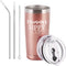 Mommy's Sippy Cup Travel Tumbler Mom Birthday Christmas Gifts for Mom New Mom Mothers to be Wife Women Her Mother's Day Thanksgiving Day, 20 Oz Insulated Stainless Steel Tumbler, Rose Gold