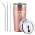 Mommy's Sippy Cup Travel Tumbler Mom Birthday Christmas Gifts for Mom New Mom Mothers to be Wife Women Her Mother's Day Thanksgiving Day, 20 Oz Insulated Stainless Steel Tumbler, Rose Gold