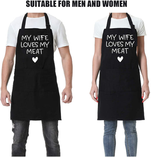 Fairy's Gift Funny Husband Apron - Mens Naughty Anniversary, Birthday Gifts for Husband - Naughty Gifts for Him, Husband Gifts from Wife, Manly Gifts for Men - Funny Husband Anniversary Kitchen Apron