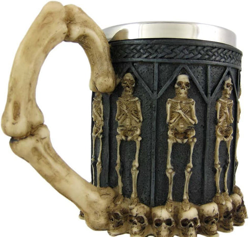 Ossuary Style Skeleton Tankard Coffee Mug Cup