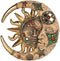 StealStreet SS-G-63069 Tan Cracked Mosaic Crescent Moon and Sun Wall Plaque Decoration