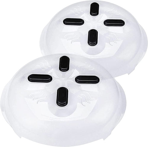 Microwave Plate Cover with Magnet, 2pcs Microwave Cover Hover Magnetic Splatter Guard Lid with Steam Vent Adsorbed Function, BPA Free, Dishwasher Safe¦
