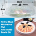 Microwave Splatter Cover 2PCS Microwave Cover for Food Microwave Plate Guard Lid With Steam Vent 11.8 Inch Diameter Microwave Lid Prevent Splatter Cover