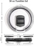 2pcs 20/30 ‹oz Magnetic Tumbler Lid - Compatible with YETI Rambler, Ozark Trail, Old Style Rtic and More - Magnetic Slider Switch Spill Proof Tumbler Cover ( 2pcs black , 20/30 oz )