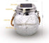 2 Packs Hanging Outdoor Solar Lanterns Decorative Lights 30 LED Waterproof Cracked Glass Jar Garden Lights for Court Yard Patio Pathway