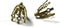 100 Big 12mm Plated Brass Bell Bead End Cap Charm Settings with Loop Ring & 7 Legs (Antique Bronze Plated)