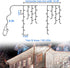 BRIGHTDECK Christmas Icicle Lights 192 LED 16.4 FT 8 Modes Waterproof Cool White Christmas String Lights for Holiday Home Patio Party Indoor Outdoor Xmas Decorations