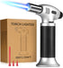 Gibot Butane Torch,Kitchen Torch Cooking Torch Creme Brulee Torch, Refillable Adjustable Flame Lighter with Safety Lock for DIY, Creme, Brulee, BBQ and Baking(Butane Gas Not Included)