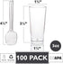 100 Mini Plastic Dessert Cups with Spoons - 3 oz Round Dessert Shooters for Chocolate Desserts, Appetizers, Samplers, Dessert Shot Glasses & More