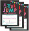 Set of 25 Jumping Kids Birthday Party invitations for Trampoline park Gravitopia, jump zone big air party with envelopes.