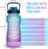 BOWINR Faith Does Not Make Things Easy It Makes Them Possible Half Gallon Water Bottle with Straw Time Marker 72 Oz BPA Free Large Leakproof Motivational Jug for Sports Fitness Outdoor Adult and Teen