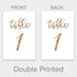 Gold Wedding Table Numbers Cards (1-30 + Head Table) 4x6" Double Sided Modern Calligraphy Foil Design Best for Receptions, Banquets, Caf©s, Restaurants & Parties by Merry Expressions