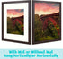 Frametory, 12x16 Picture Frame - Made to Display Pictures 8.5x11 Photo with Ivory Color Mat - Wide Molding - Built in Hanging Features - Wall Mounting Hardware (12x16, Walnut)
