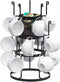 Bextcok Coffee Mug Holder, Metal Cup Rack Tree 15 Hooks Kitchen Counter Storage Mugs Stand with 3-Tier Display Organizer and Removable Basket for Coffee Mugs, Tea Cups, Mason Jars, Glasses Black