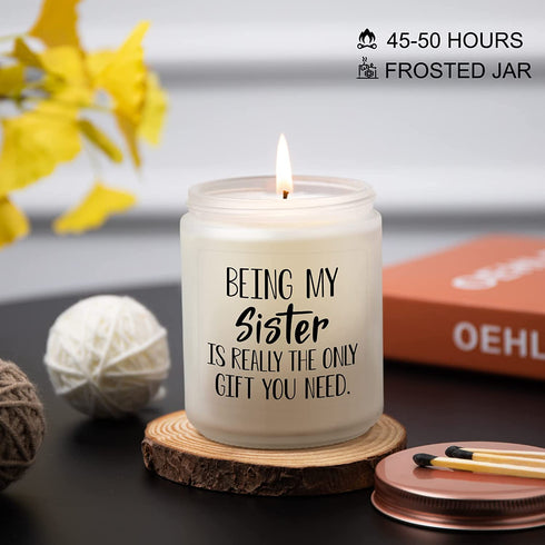 Funny Sister Gifts- Birthday Gifts for Sister- Gifts for Sisters from Sisters, from Brother- Christmas Gifts & Thanksgiving Gifts for Sister- Valentines Day Sister Gifts- Lavender Candles