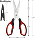 QMVESS Kitchen Scissors 2-Pack Kitchen Shears Heavy Duty, Ultra Sharp Stainless Steel Food Scissors Multipurpose Meat Scissors Dishwasher Safe for Chicken, Fish, Meat, Vegetables, Herbs, BBQ