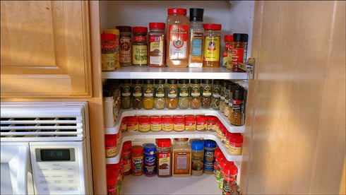 Spicy Shelf Deluxe - Expandable Spice Rack and Stackable Cabinet & Pantry Organizer (1 Set of 2 shelves) - As seen on TV(Spicy Shelf Deluxe)