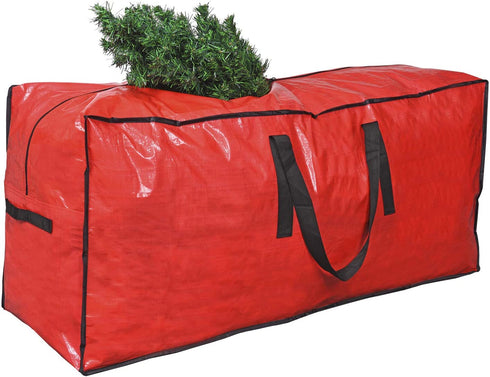 Primode Christmas Tree Storage Bag | Fits Up to 7.5 Ft. Tall Disassembled Tree I 45"x15"x20" Holiday Tree Storage Case | Protective Zippered Artificial Xmas Tree Bag (7.5ft, Red)