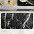 CaTaKu Marble Chic Abstract Area Rug 39x20 Inches Polyester Area Rug Non-Slip Floor Rug Runner Washable Carpet Mat for Kitchen Dinning Room Home Decorative