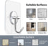 Adhesive Hooks.Heavy Duty Self Wall Hooks15lb(Max),Waterproof and Oilproof Transparent hooks11 Pack
