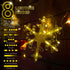 126 LED Window Curtain String Lights Fairy Hanging Lights USB Plug in Curtain Theme Light 8 Modes Control Decoration Window Light for Indoor Outdoor for Party (Warm White,Snowflake)