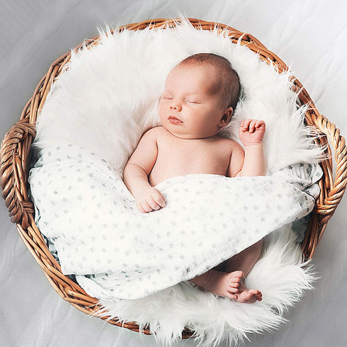 Kisangel Baby Fur Plush Photographic Mat Newborn Photo Background Wraps Blanket Baby Newborn Photo Props (White)