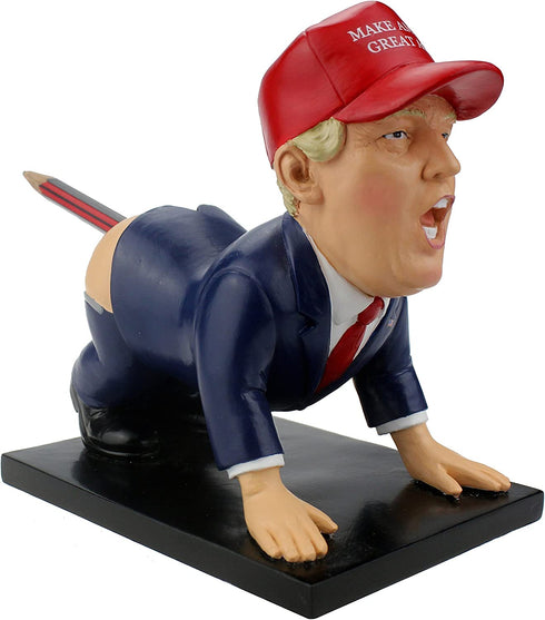 The Original Dump-a-Trump Pen Holder - Funny Donald Trump White Elephant Gift and Christmas Present