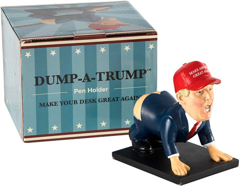 The Original Dump-a-Trump Pen Holder - Funny Donald Trump White Elephant Gift and Christmas Present