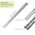Metal Chopsticks Reusable 5 Pairs Stainless Steel Chopsticks Dishwasher Safe Square Lightweight Non-Slip Chop Sticks Gift Set (Silver)