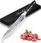 Chef Knife, 8 inch Kitchen Knife Sharp Knifes High Carbon Steel Chopping Knife with Sheath, Pro Chef's Knifes for Meat Cutting with G10 Full Tang Handle and Gift Box