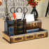 Tosnail Decorative Wooden Pencil Holders Desk Organizer - Library Book Design