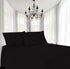 Luxury queen flat sheet brushed microfiber, Black