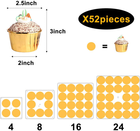 Vdomus Pastry Stand 4 Tier Acrylic Cupcake Display Stand with LED String Lights Dessert Tree Tower Pyramid for Birthday Wedding Party (Warm)