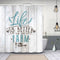 Farm Sweet Farm Farmhouse Animals Rooster Shower Curtain for Bathroom, Life is Better on The Farm Chicken and Pig with Barn House on Vintage Wood Shower Curtain with Hooks, (69" WX70 H)