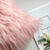 Ashler HOME DECO Pack of 2 Decorative Luxury Style Pink Faux Fur Throw Pillow Case Cushion Cover 18 x 18 Inches 45 x 45 cm