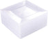 WDF 60PCS Clear Plastic Plates-Clear Square Disposable Plates-7inch Plastic Appetizer Plates-Premium Clear Dessert/Salad Plates for Wedding &Parties
