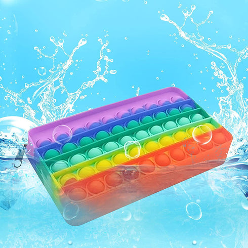 BINGLALA Pop Simple Sensory Pencil Box Push Pop Pencil Case Fidget Toy Bubble Stationery Storage Bag Decompression Toy for Kids Office Stationery Organizer