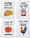 Bonsai Tree Funny Kitchen Towels and Dishcloths Sets of 4, Cute Quotes Dish Towels with Sayings, Fun White Farmhouse Absorbent Tea Towels Housewarming Gifts Decor Essentials for New Home